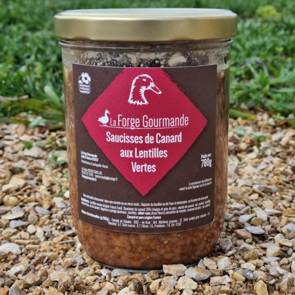 Saucisses de Canard aux Lentilles Vertes – 780g